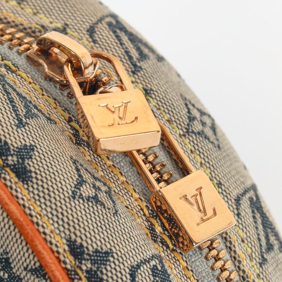 Louis Vuitton Jeanne GM Blue Mini Lin Monogram Canvas Round Crossbody Bag - Picture 9 of 12